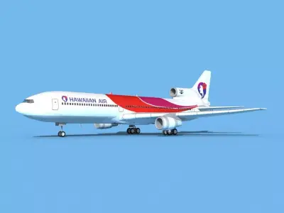 Lockheed L-1011 Hawaiian Airlines  3D model