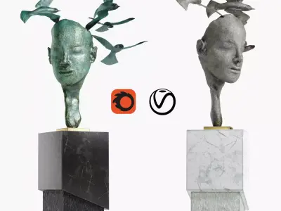 Human Sclupture 2 Low-poly 3D model