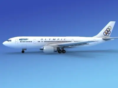 Airbus A300 Olympic 2 3D model