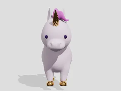 Cute unicorn  3D model