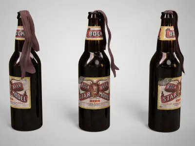 Molotov Cocktail Hand Grenade AAA Game Ready Low-poly 3D model