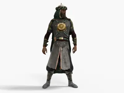 Persian Warrior Low-poly 3D model