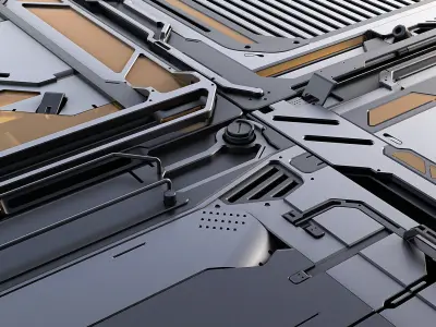 Sci-Fi Panels Pack vol 6 Alpha 3D model