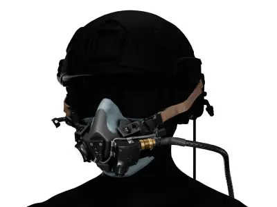 SOLR HALO MASK Low-poly 3D model