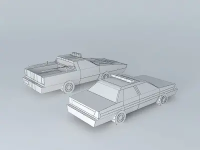 pick up muscle car Free 3D model