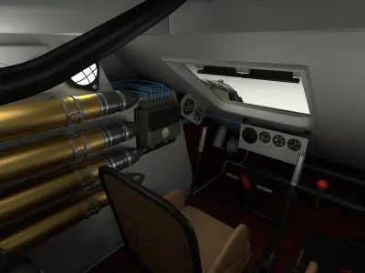 T-34 85 Interior Engine Bay Full 3D model