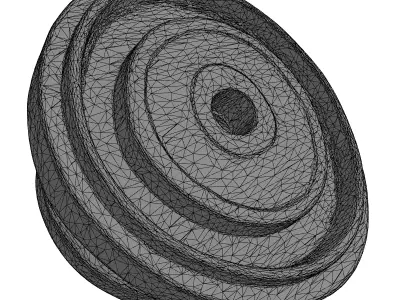 Industrial Control Knob Part Low-poly 3D model