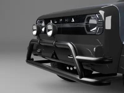 Alpha wolf Low-poly 3D model