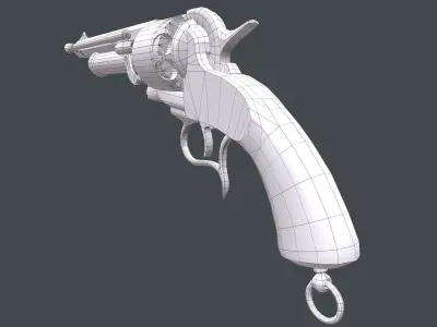 LeMat revolver Westworld Low-poly 3D model