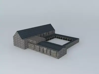 Central garden Free 3D model