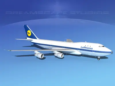 Boeing 747-100 Lufthansa 3D model
