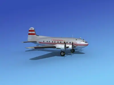 Boeing 307 Stratoliner TWA  3D model