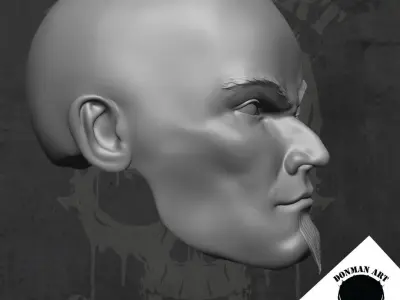 Mayhem Head for 6 inch action figures 3D print model
