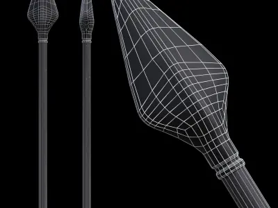 Lowpoly Spear Low-poly 3D model