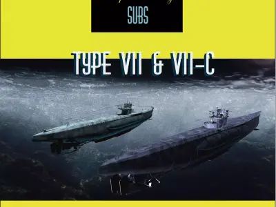 Uboat Wolf Pack-Types VII - VII-C 3D model