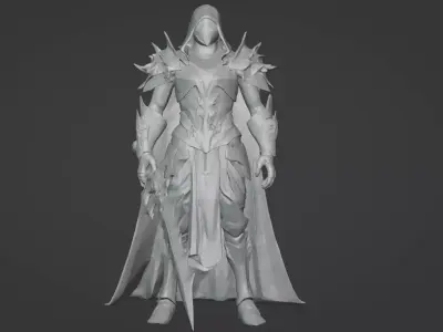 The Beast Slayer Knight - 3D Printable Fantasy Warrior STL Model 3D print model