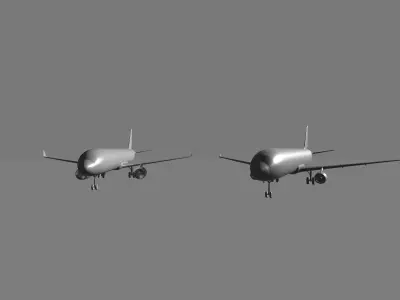 Airbus A320 family Free low-poly 3D model
