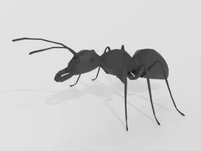 Low Poly Cartoon Ant Low-poly 3D model