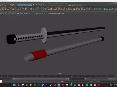 Kikoku law sword from ONEPIECE Low-poly 3D model