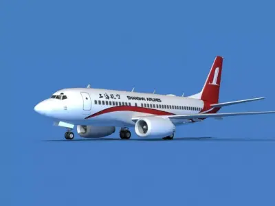 Boeing 737 MAX 7 Shanghai Airlines 3D model