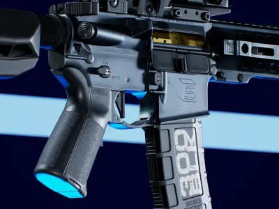 SAI GRY SBR 300 BLK Modular Rifle 3 in 1 Low-poly 3D model