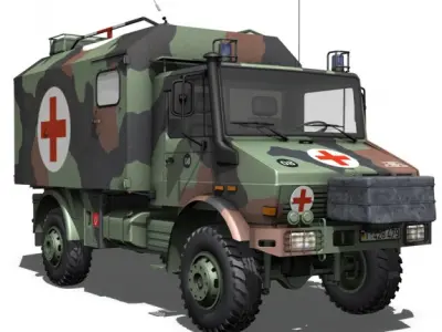 Mercedes Benz Unimog U1300L - Ambulance 3D model