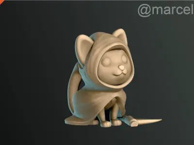 Halloween Cat Reaper Free 3D print model