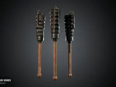 Baldari Grenade - WWI Grenade Series Game Ready Low-poly 3D model