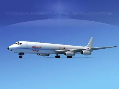 Douglas DC-8-63F Kabo Air Cargo 3D model