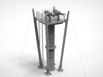 starship troopers tower 3D model