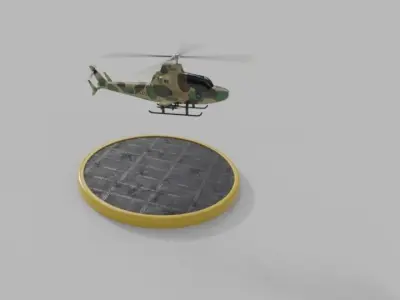 Helicopter camouflage Low-poly 3D model