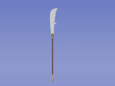 Cartoon Chinese Guan Dao 3D model