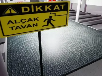 DANGER PLAQUE LOW CEILING Free 3D model