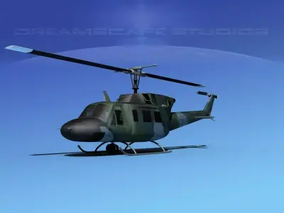 Bell UH-1N US Airforce Special Ops 3D model