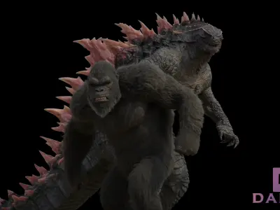 Evolve Godzilla and Kong 3D model Free 3D model