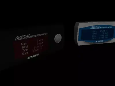 APEXi Rev Speed Meter Free low-poly 3D model