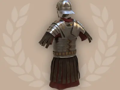 Lorica Segmentata Ancient roman legionary armor Low-poly 3D model