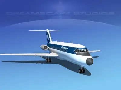 Douglas DC-9-20 Southern Airways 2 3D model