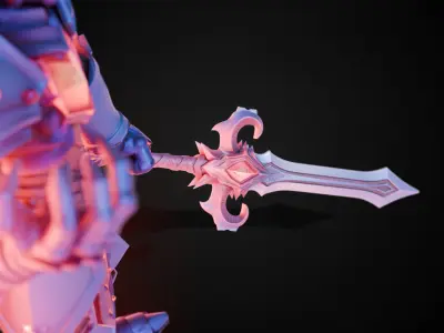 Stylized Sword - Dragonsoul Edge Solarynd - Game Ready 3D model