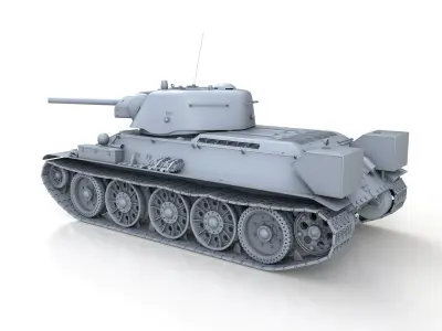 T-34-76 UZTM - Model 1942 - Soviet Medium Tank 3D model