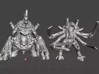 6MM SCALE SPACEBUGS CANNON MINIATURE MODEL SCIFI OR FANTASY GAME 3D print model