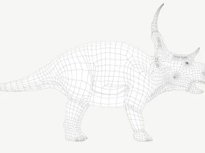 Diabloceratops dinosaur Low-poly 3D model