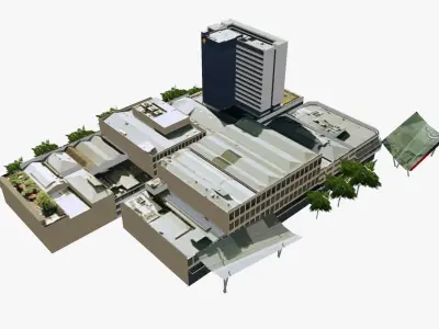 King Geroge Tower Low-poly 3D model