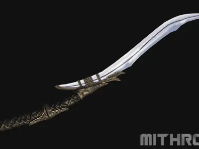 Mithrodin sword Low-poly 3D model
