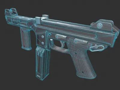 Spectre M4 SMG Low-poly 3D model