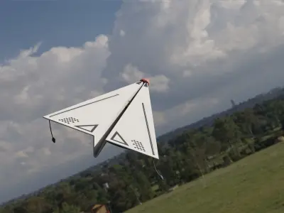 Paper Plane Glider Low-poly 3D model