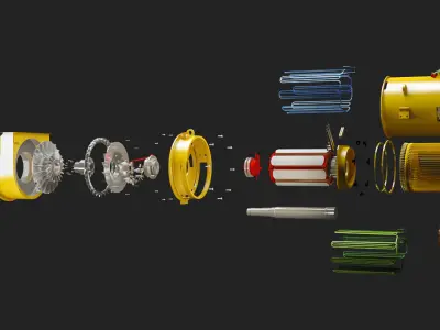 Electric Alternator - Alternador Electrico 3D model