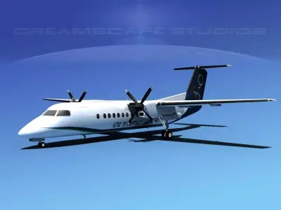 DeHavilland DHC-8-Q300 Olympic 3D model