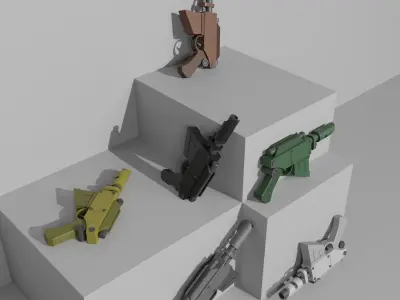 Warhammer 40k Voss Pattern Hellpistol Free low-poly 3D model