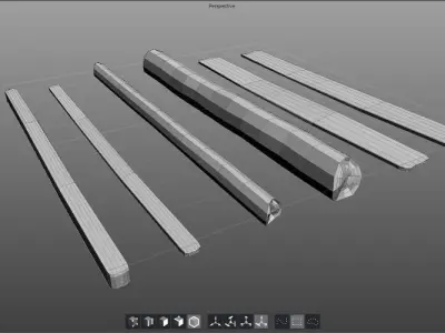 Lumber Kit - Dry Rot Texture Low-poly 3D model